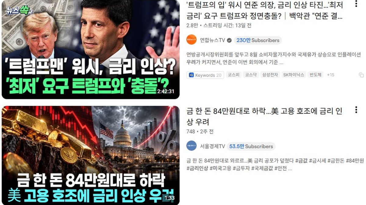 금값 7주 만에 최저… 유가 급등에 미국 추가 금리 인상 우려