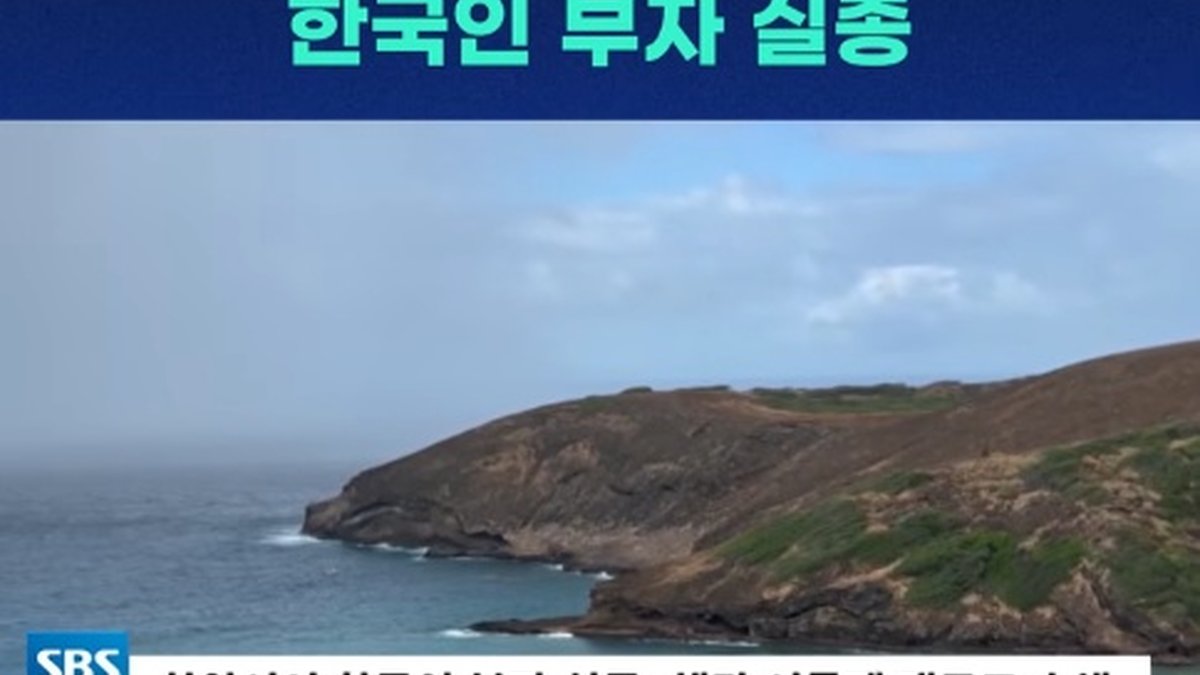 결국 못 찾았다... 하와이 실종 한국인 부자, 사흘 만에 수색 종료